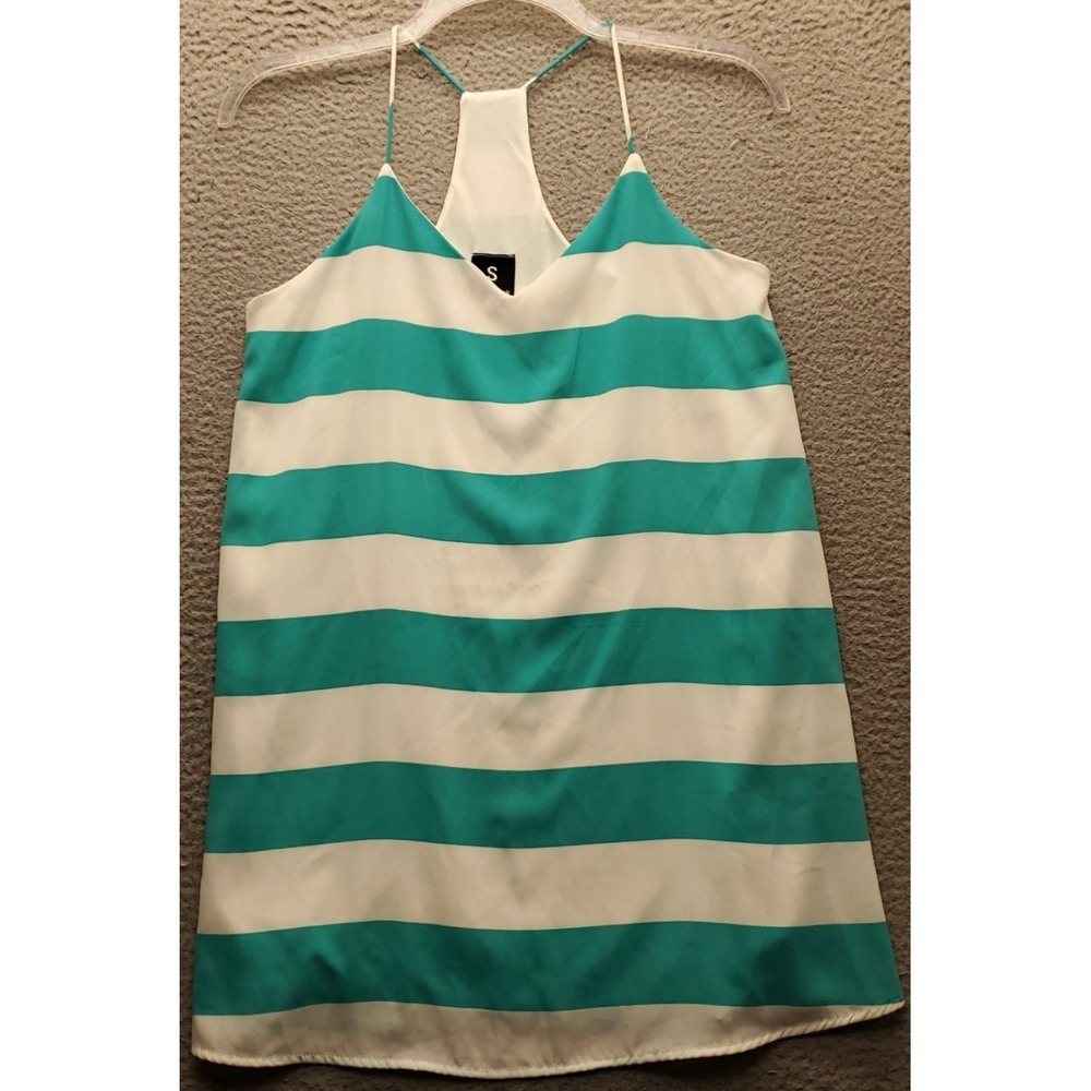 Style Rack Tank Top Womens Medium Multi Striped Racerback Sleeveless Pullover